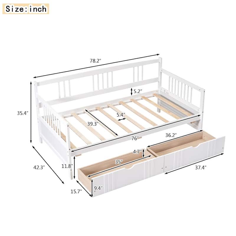 Twin Size Floor Bed Frame for Kids, Wood Montessori Floor Beds with Fence Rail for Boys Girls