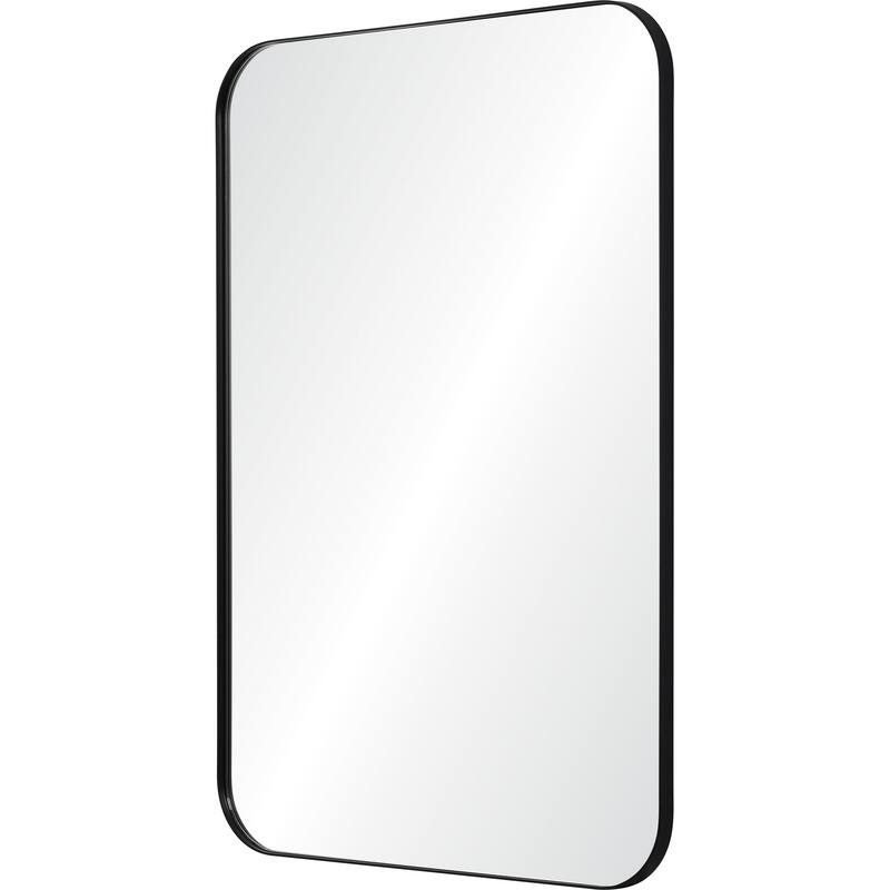 Rectangular Matte Framed Wall Mirror - 36" - Black
