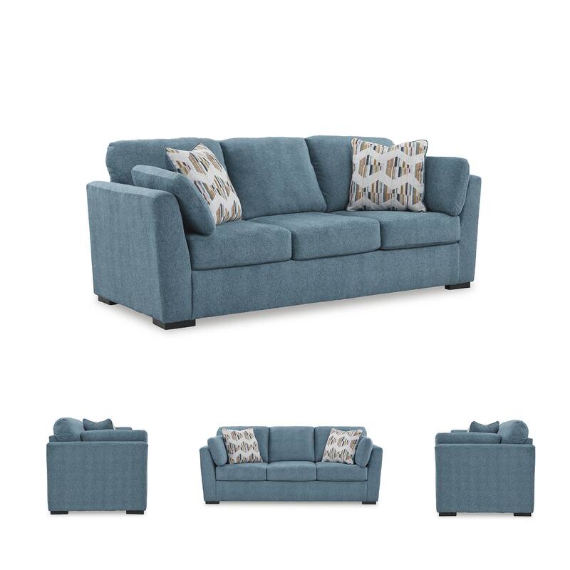 Signature Design by Ashley Keerwick Teal Queen Sofa Sleeper - 94" W x 41" D x 39" H
