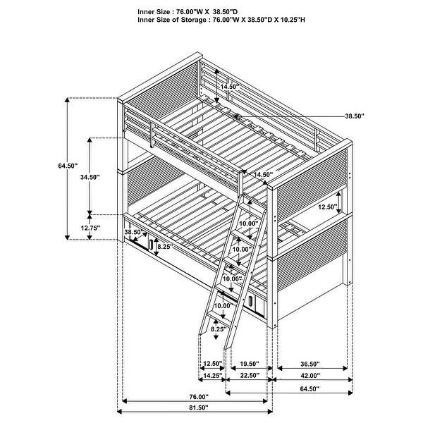 Java Bunk Bed Oliver Contemporary Java Twin over Twin Bunk Bed - Bed Bath & Beyond ...