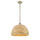 Option Antique Brass / Natural Rattan