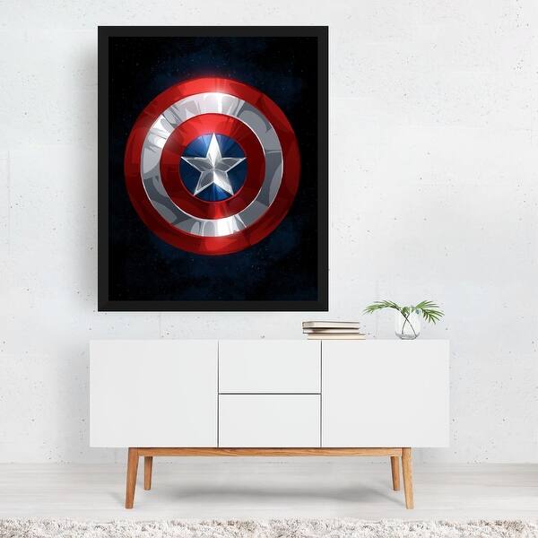 Avengers Captain America Circles Framed Wall Art Print Overstock 31461796