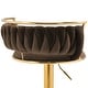 preview thumbnail 39 of 155, Velvet Upholstered Adjustable Bar Stool Swivel Counter Chair Set of 2