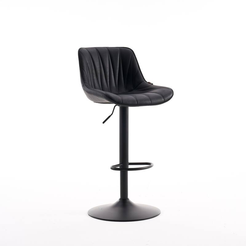 Swivel Upholstered Bar Stools Set of 2, Height Counter Stools