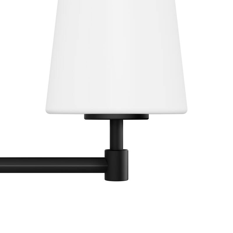 Hunter Nolita Vanity Wall Light - Bathroom - Contemporary, Transitional - White Glass Shades - Damp Rated!