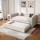 preview thumbnail 3 of 19, Upholstered Daybed with Trundle for Guest Room Beige