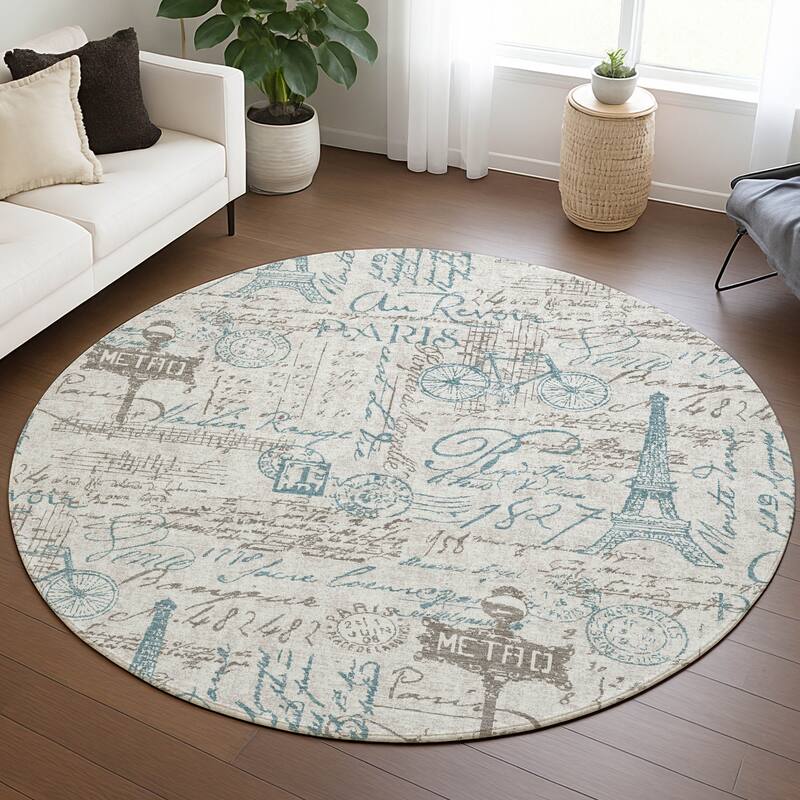 Machine Washable Indoor/ Outdoor Paris Chic Chantille Rug