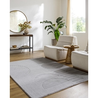 Ashlie Casual Solid Color Wool Area Rug