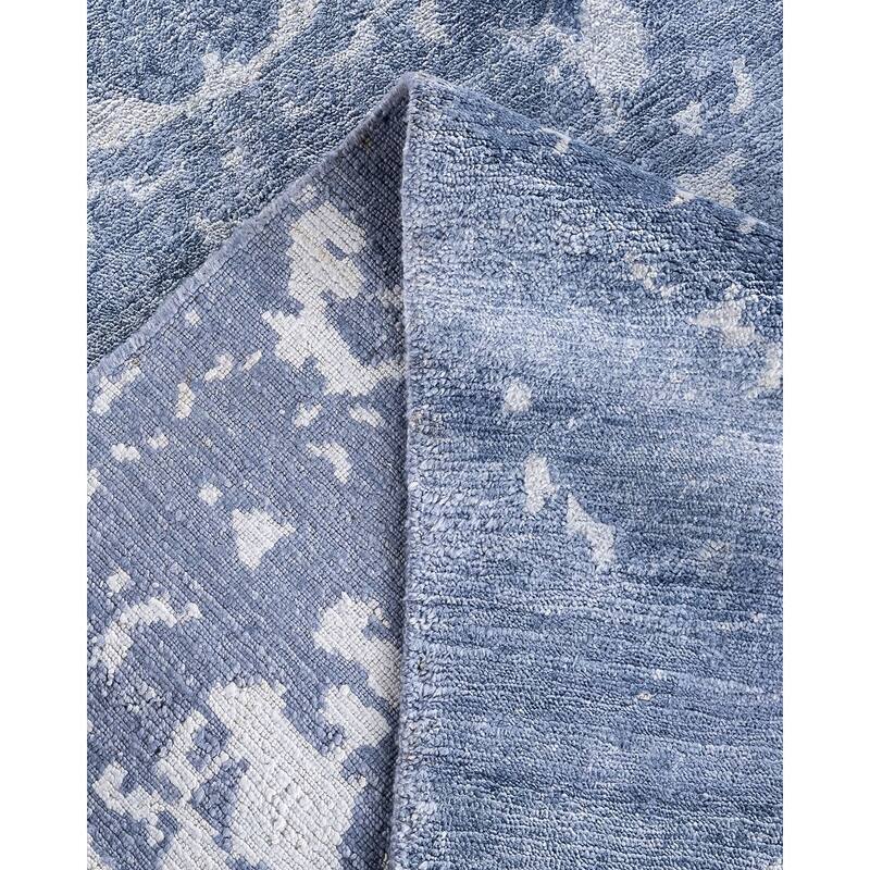 Modern One-of-a-Kind Hand-Knotted Area Rug - Ivory, 9' 2" x 12' 2" - 9' 2" x 12' 2"