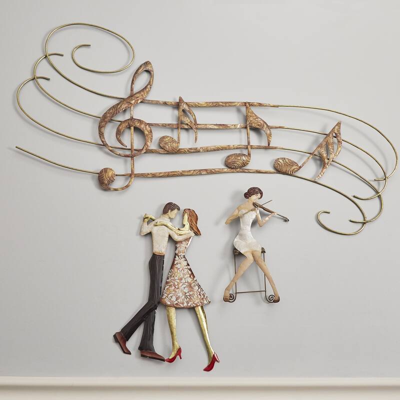 Handmade Large Musical Notes Wall Décor (Philippines) - 1 x 40 x 20