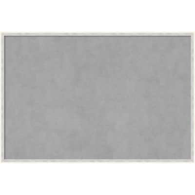 Amanti Art Paige White Silver Framed Magnetic Board