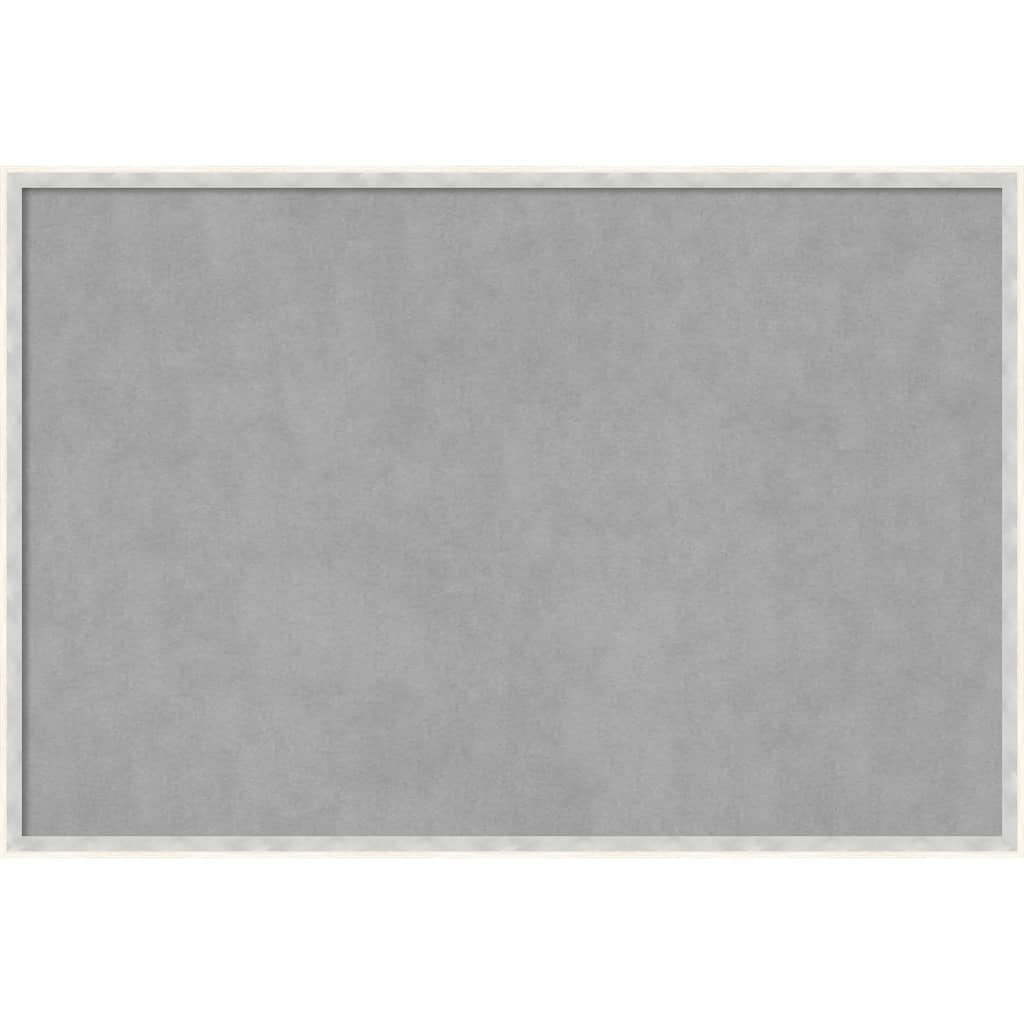 Amanti Art Paige White Silver Framed Magnetic Board