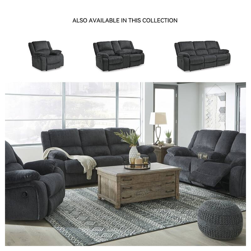 Draycoll Power Reclining Sofa, Gray - 40" x 88" x 40"