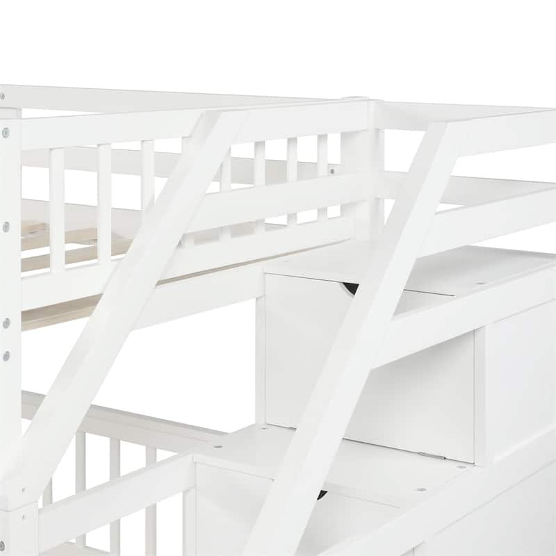 Merax Twin over Full Bunk Bed with Staircase