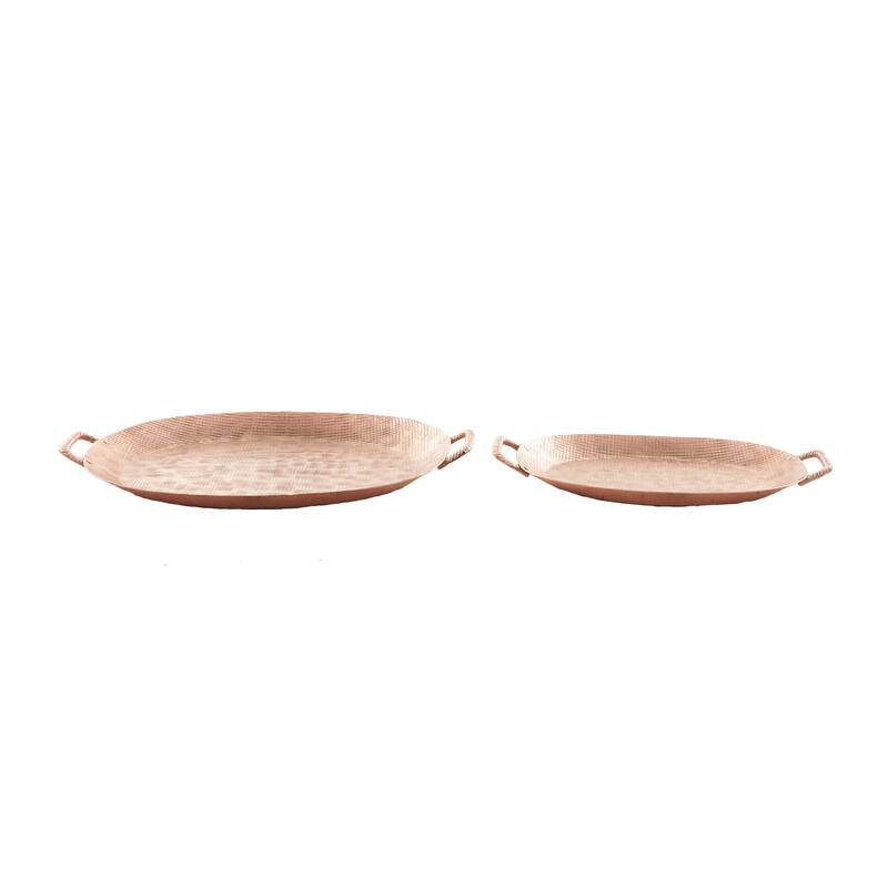 Aluminum Metal Tray - Set of 2 Bronze - Roche River Decor - 16"W x 27"L x 3"H
