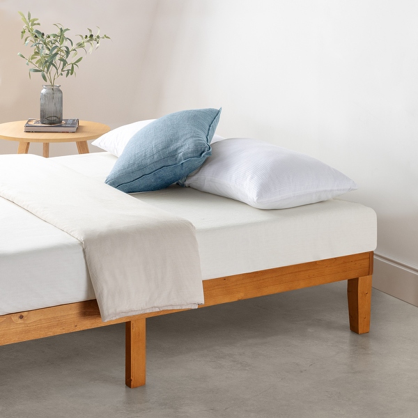 Solid cherry top wood platform bed