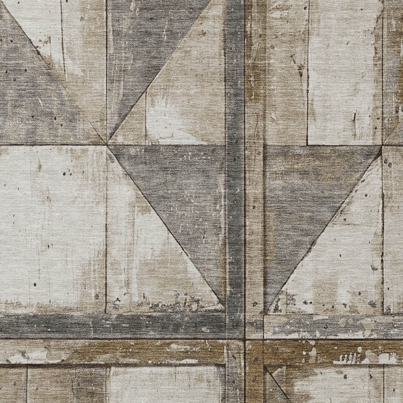 HomeRoots Geometric Transitional Rectangle Outdoor Rug