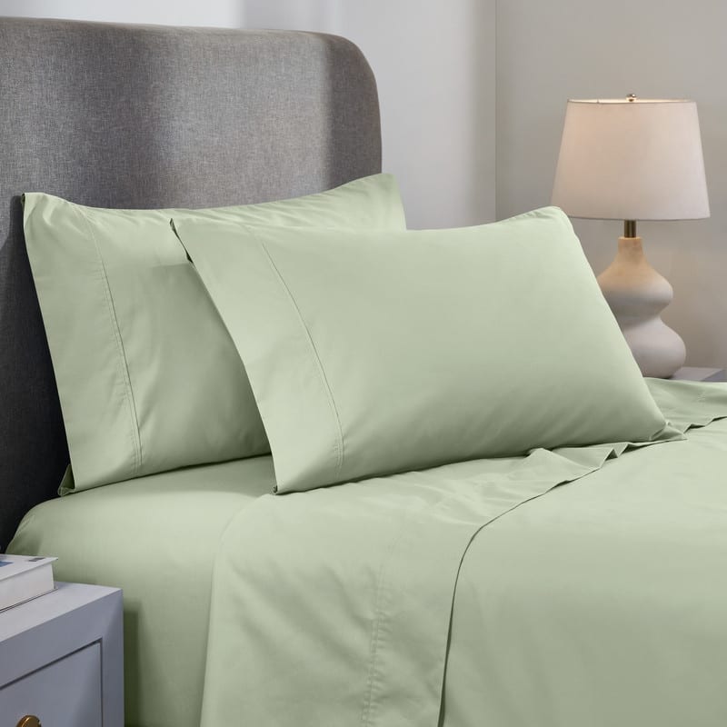 Superior Solid 1000-Thread Count Cotton Blend Deep Pocket Sheet Set - Full - Green