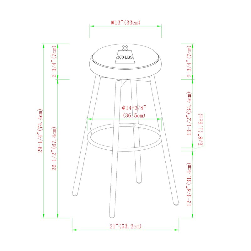 Modern Glam Upholstered Faux Velvet Bar Stool