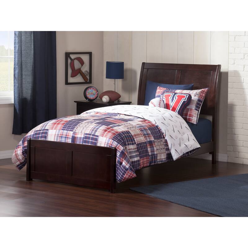 Portland Twin XL Traditional Bed with Matching Foot Board in Espresso