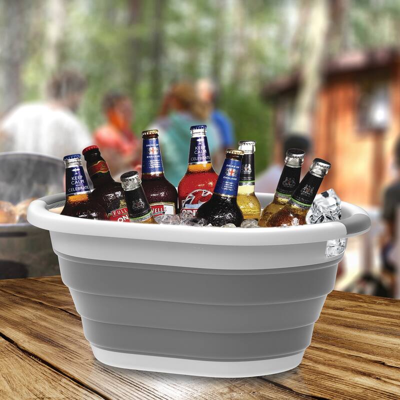 Collapsible Basket - Space-Saving Multipurpose Pop-up Handbasket by Lavish Home - 24.25 x 17.5 x 11
