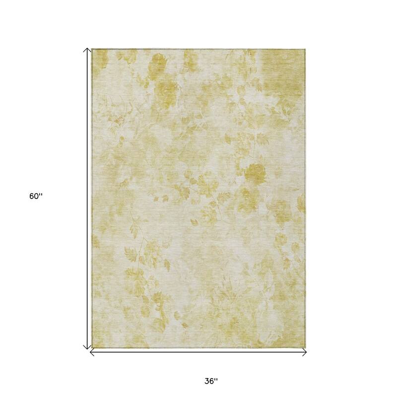 HomeRoots Floral Transitional Rectangle Outdoor Rug