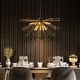 preview thumbnail 6 of 11, 10-Light Modern Large Round Sputnik Starburst Pendant Light Firework Semi-Sphere Globe Chandelier - 34.2 in. W x 19.6 in. H