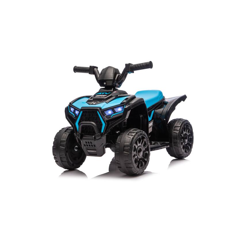 Ride On ATV, 6V Mini Off-Road Battery Powered Motorized Quad for Kids, Anti-Slip Wheels, RWD 4-Wheeler Electric Ride