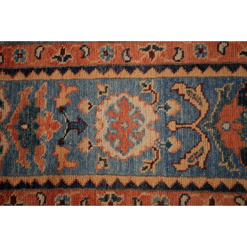 Orange Heriz Oriental Area Rug Handmade Wool Carpet - 5'10" x 9'0"