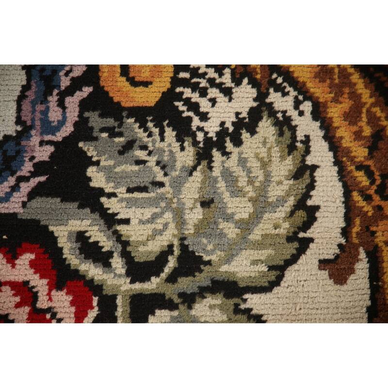 Aubusson Oriental Area Rug Handmade Wool Carpet - 8'2"x 9'2"