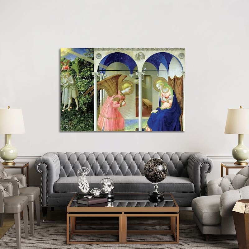 iCanvas "The Annunciation, Convent of Santo Domenico in Fiesole, 1426 (Museo del Prado)" by Fra Angelico Canvas Print