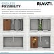 preview thumbnail 5 of 10, Ruvati 33 x 22 inch Workstation 60/40 Double Bowl Topmount 16 Gauge Stainless Steel Kitchen Sink - Silver - 33"x22"