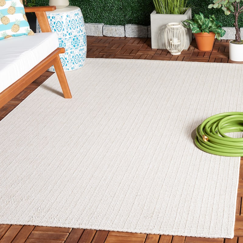 SAFAVIEH Sisal All-Weather Tressa Transitional Indoor/Outdoor Rug - 4' x 6' - Ivory