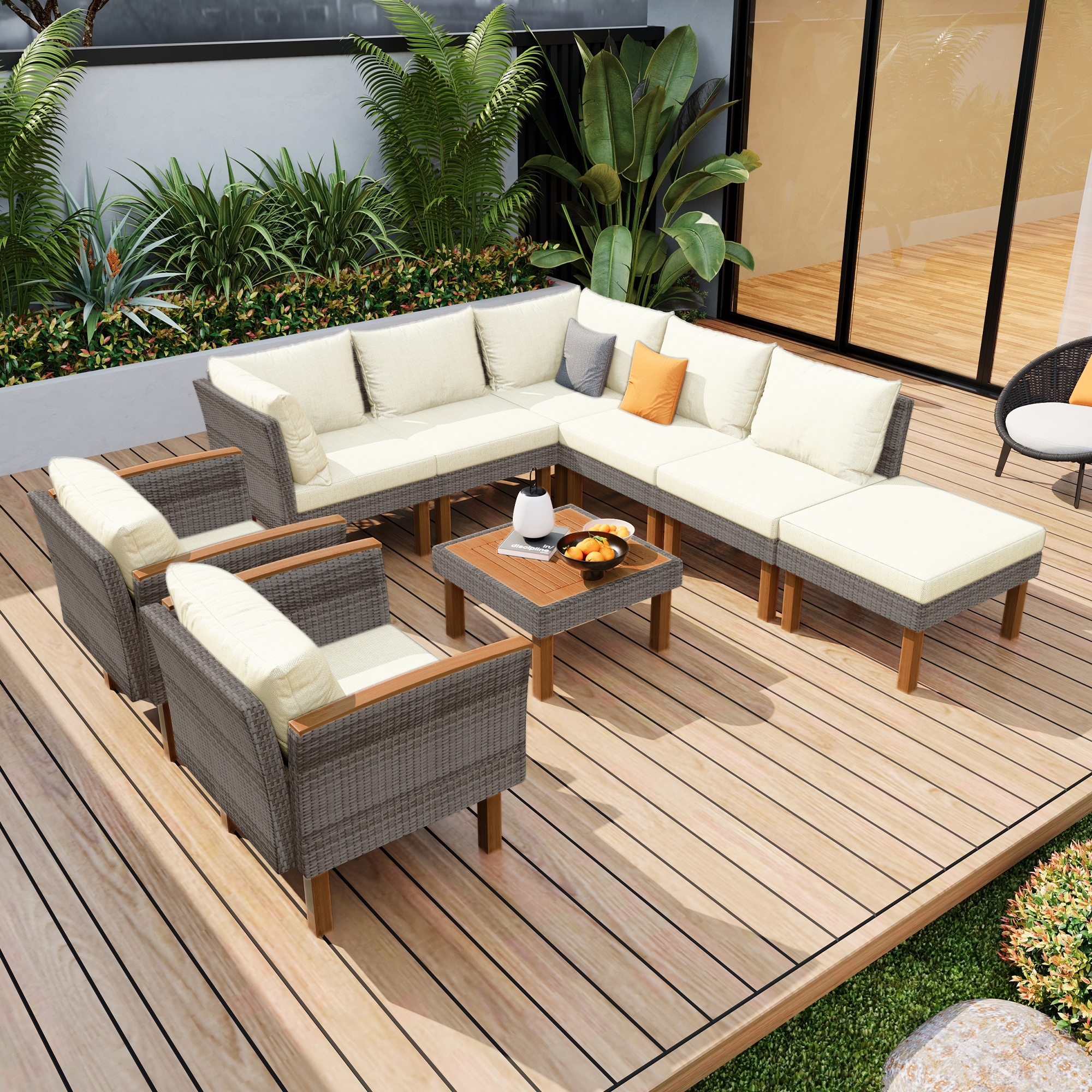 Suncrown outdoor furniture sectional sofa and chair online