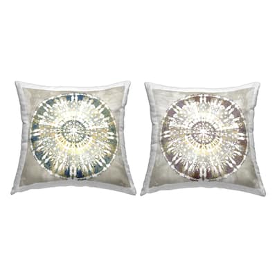 Stupell Geometric Boho Fractals Printed Throw Pillow Set by Ellie Roberts (Set of 2)
