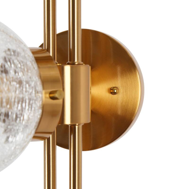 Modern Gold 3-Light Bathroom Vanity Lights Globe Glass Wall Sconces