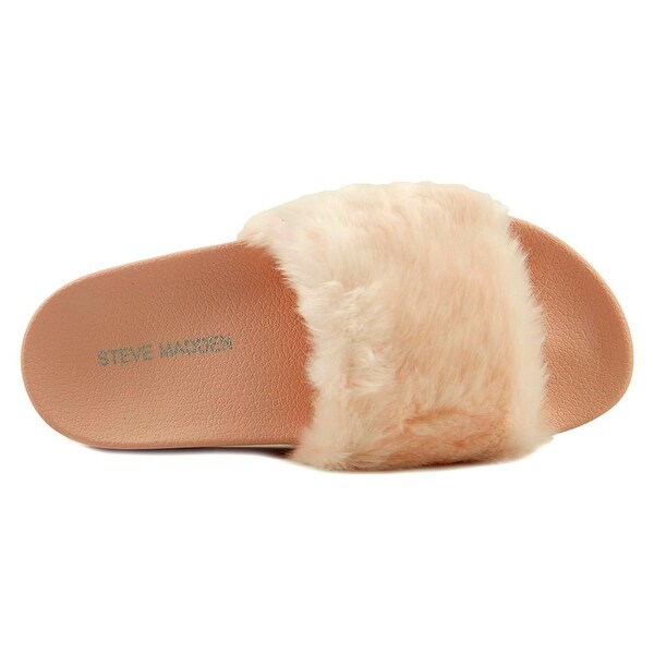 steve madden pink fluffy slides