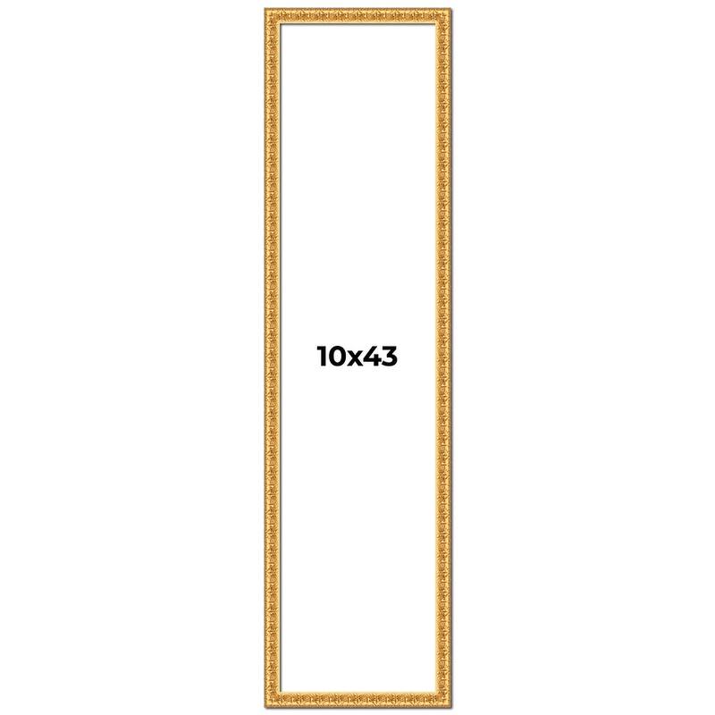 10x43 Frame Gold Real Wood Picture Frame Width 1 inches | Interior
