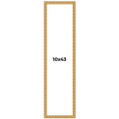 10x43 Frame Gold Real Wood Picture Frame Width 1 inches | Interior