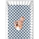 preview thumbnail 6 of 4, Sweet Jojo Designs Blue Gingham Checkered Plaid Boy Girl Unisex/Gender Neutral Fitted Crib Sheet Vintage Classic Geometric Retro