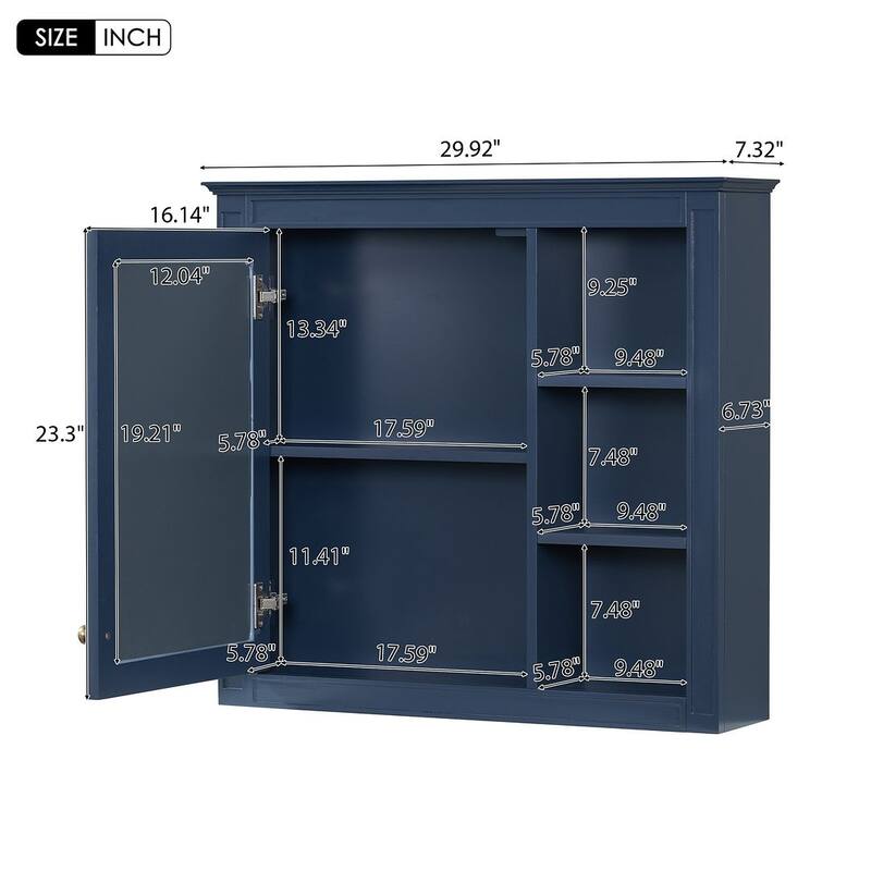 30" Modern Bathroom Vanity with Top Sink and 2 Drawers and a Tip-out Drawer