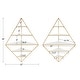 preview thumbnail 30 of 32, Kate and Laurel Melora Glam Metal and Wood 5-tier Corner Wall Shelf