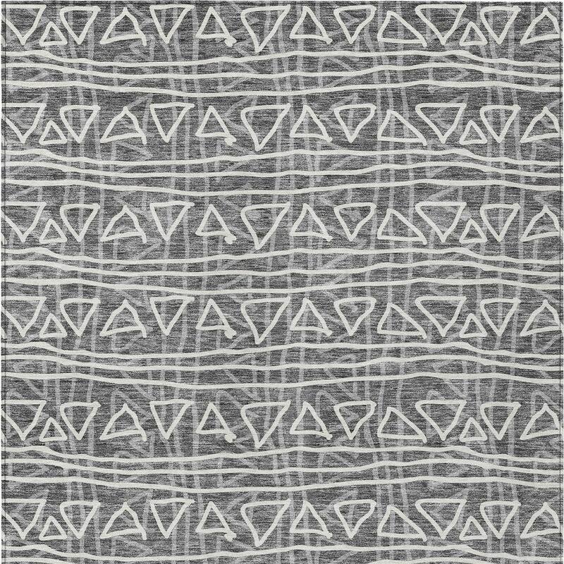 HomeRoots Geometric Transitional Rectangle Outdoor Rug