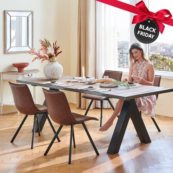 PU Leather Dining Chairs Set of( 2/4/6), High Back Modern