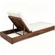 preview thumbnail 7 of 67, Christopher Knight Home - Ian Set of 4 Outdoor Chaise Lounge, Acacia Wood Adjustable Reclining & Water-Resistant Cushion