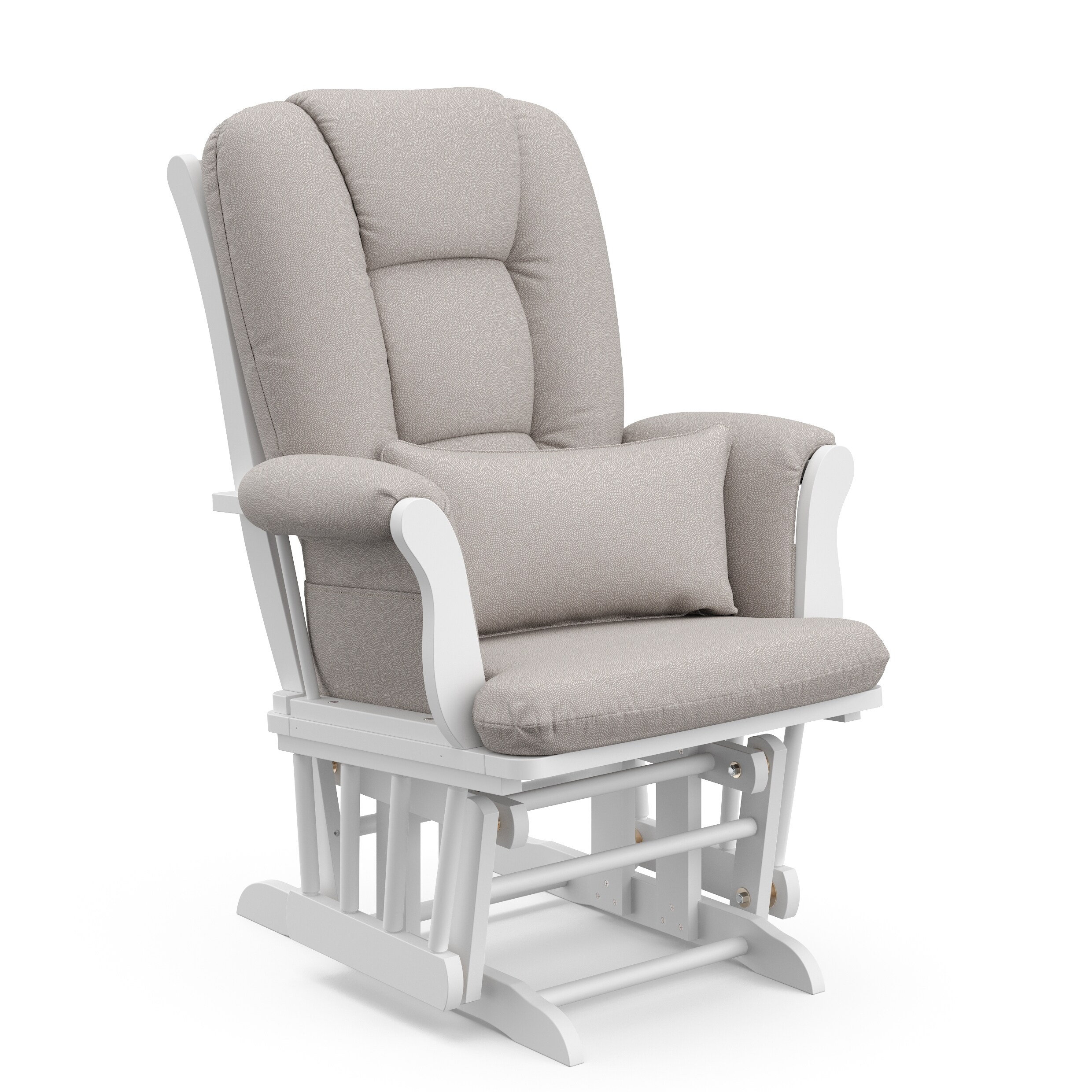 storkcraft tuscany white frame glider and ottoman