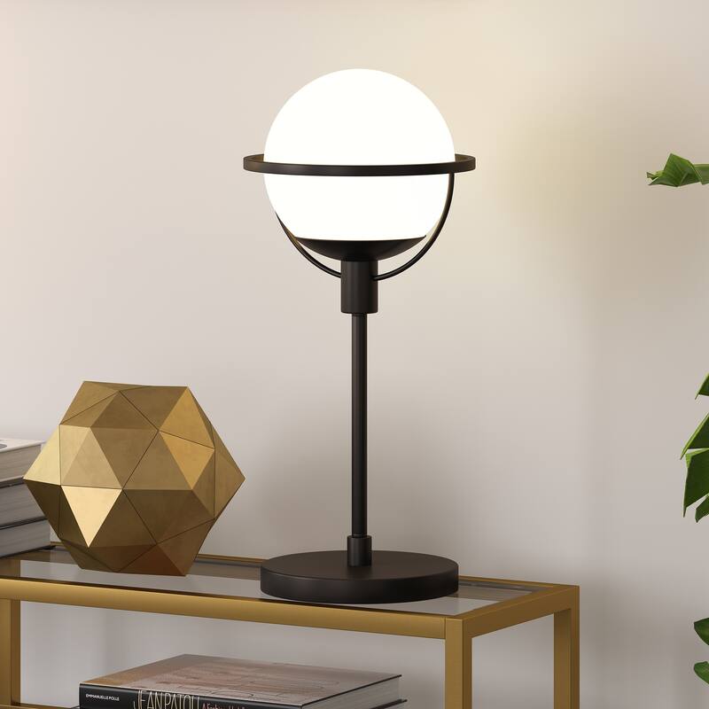 Cieonna Blackened Bronze Globe Table Lamp