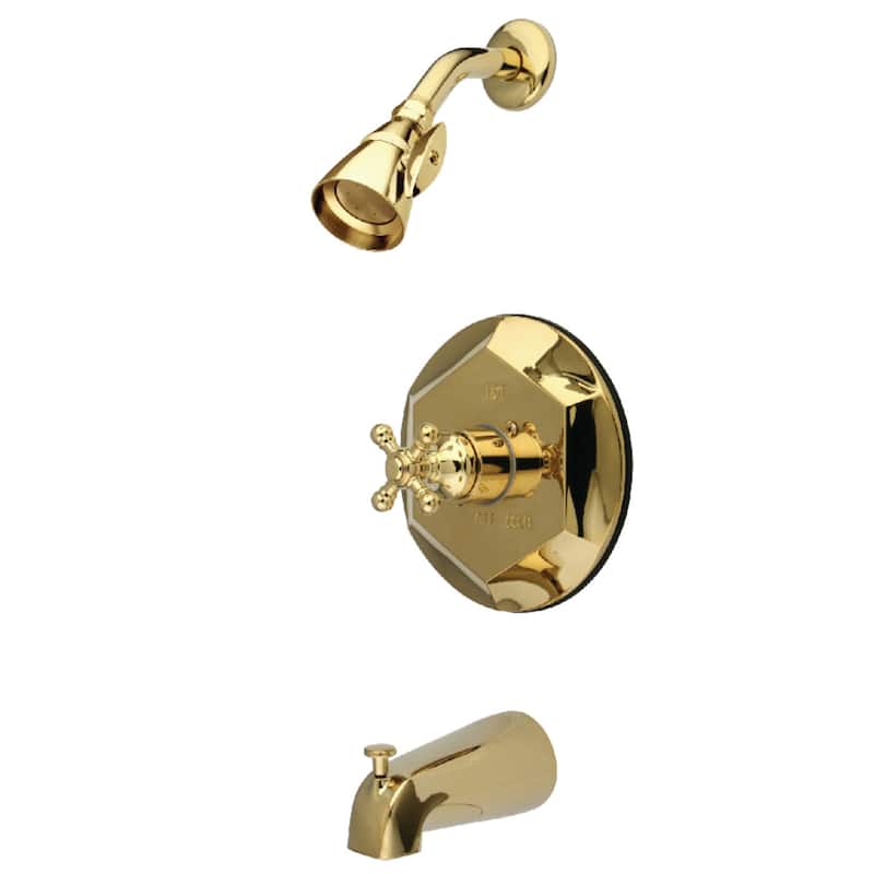 Kingston Brass English Vintage Tub and Shower Faucet - Polished Brass