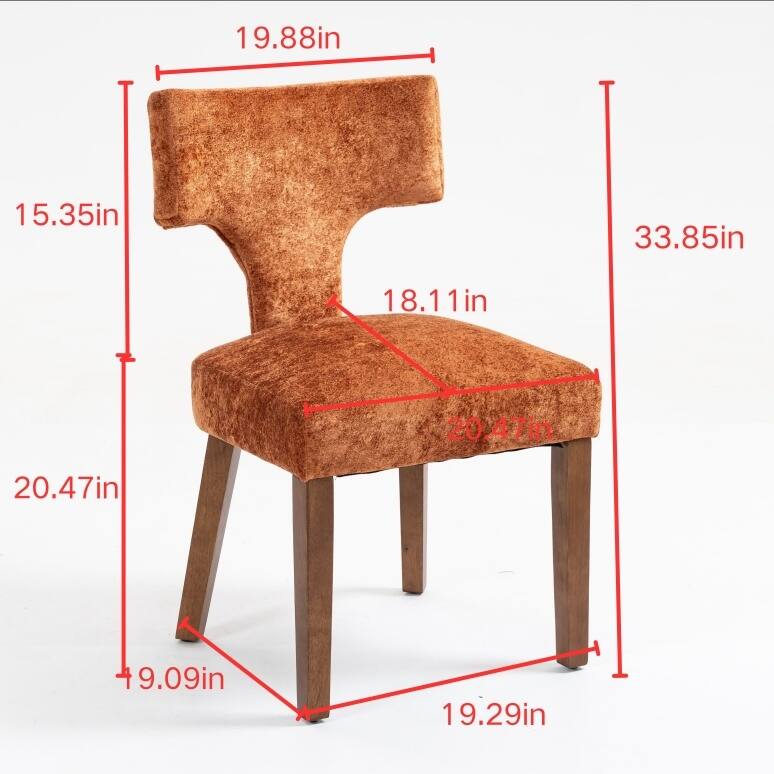 Mid Century Modern Dining Chairs Set of 2, Farmhouse Linen Fabric Upholstered Accent Chair