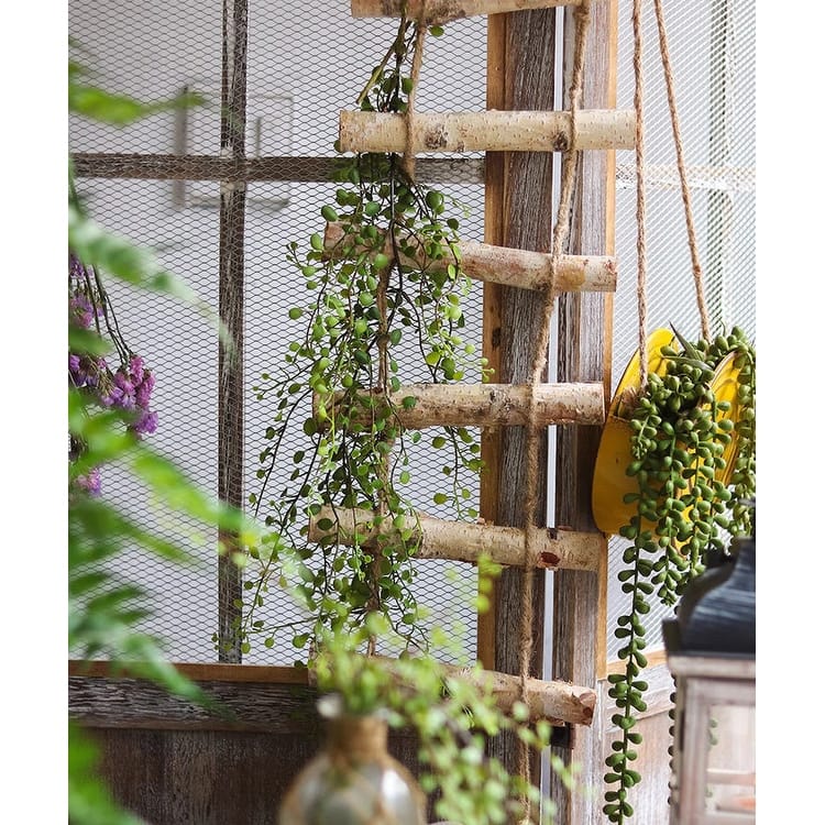 Hanging Faux Mini Leaf Garland 27.5" Long